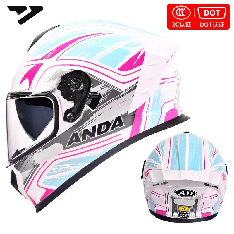 DOT 3C Certified Full Face Motorcycle Helmet Men Women All-Season Riding Safety Gear With Multiple Visor Options