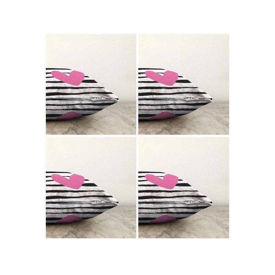 4-teiliges doppelseitig bedrucktes Kissenbezug-Set „Valentine's Day Concept“.