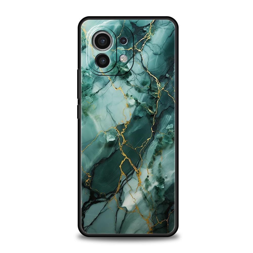 Watercolor Marble Phone Case For Xiaomi 15 14 13 12 Lite 14T 13T 12T Pro Poco X7 X6 X5 X4 X3 NFC F7 Ultra F6 Pro Soft Cover