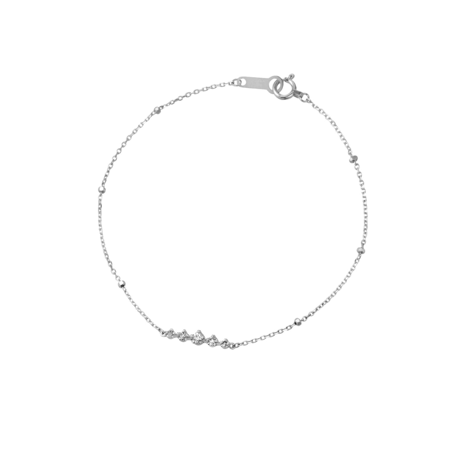 

Браслет з білого золота з діамантами K18 111631133201 [Офіційний] 4℃ (Море Йондо)