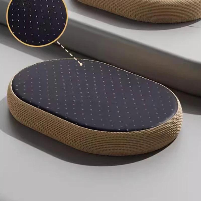 Oval Shaped Scratch Pad For Cats Sisal Scratching Cat Bed Multipurpose Pet Sleeping Mat Wear-Resistant Cat Scratch Bed Nest