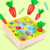 Toys Carrot Montessori Harvest Toddler Shaped Matching Game Fishing Wooden Skill