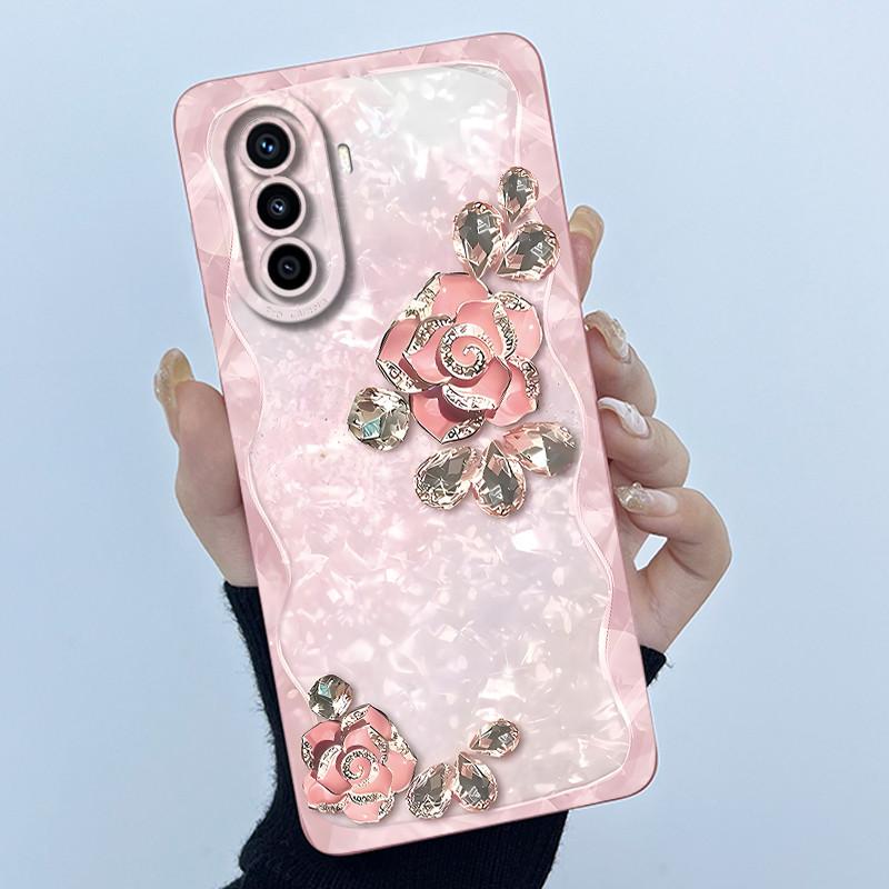 For Huawei Nova Y70 Plus Phone Case Fashion Simplicity flower Soft Matte Silicone Shell For Huawei Nova Y71 Y70 Y 70+ Back Cover