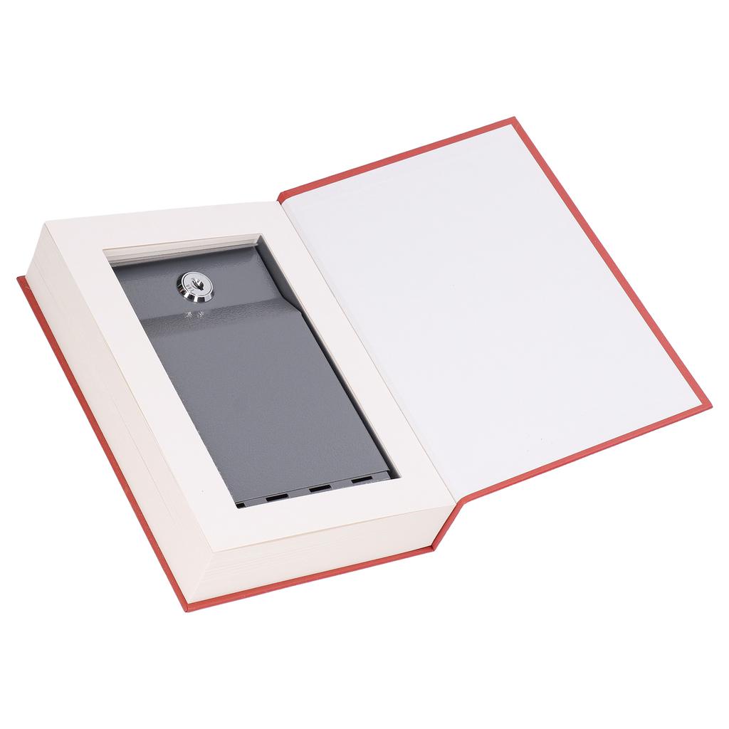 Diversion Book Safe Metal Lifelike Book Money Coin Box with Key Lock for Jewelry Cash Credit Cards