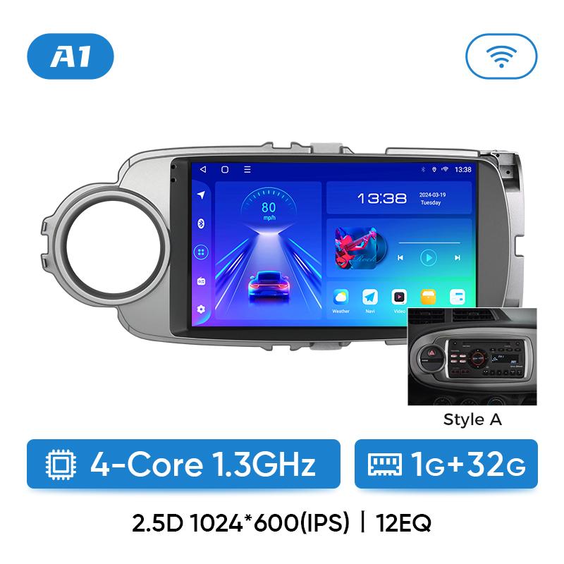 

Ainavi автомобильный радиоприемник мультимедийный плеер для Toyota Yaris 2012 2013 2014 2015 2016 2017 Android 12 Auto Wireless Carplay DSP 48EQ 2Din