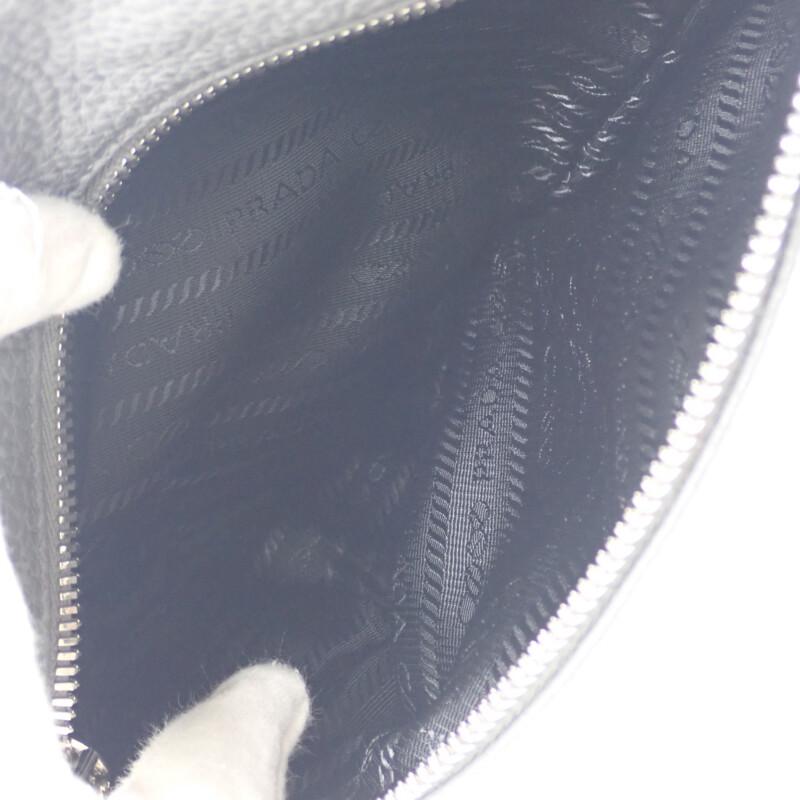 Prada 2VZ098 Body Bag Gray Leather Mens