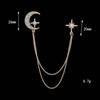 Shirt Brooch Badge Tassel Chains Women Brooches Chain Brooches Pins Star Moon Brooch Korean Style