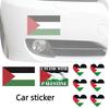 High-quality Pet Material Car Sticker 14cm Palestinian Flag Decal