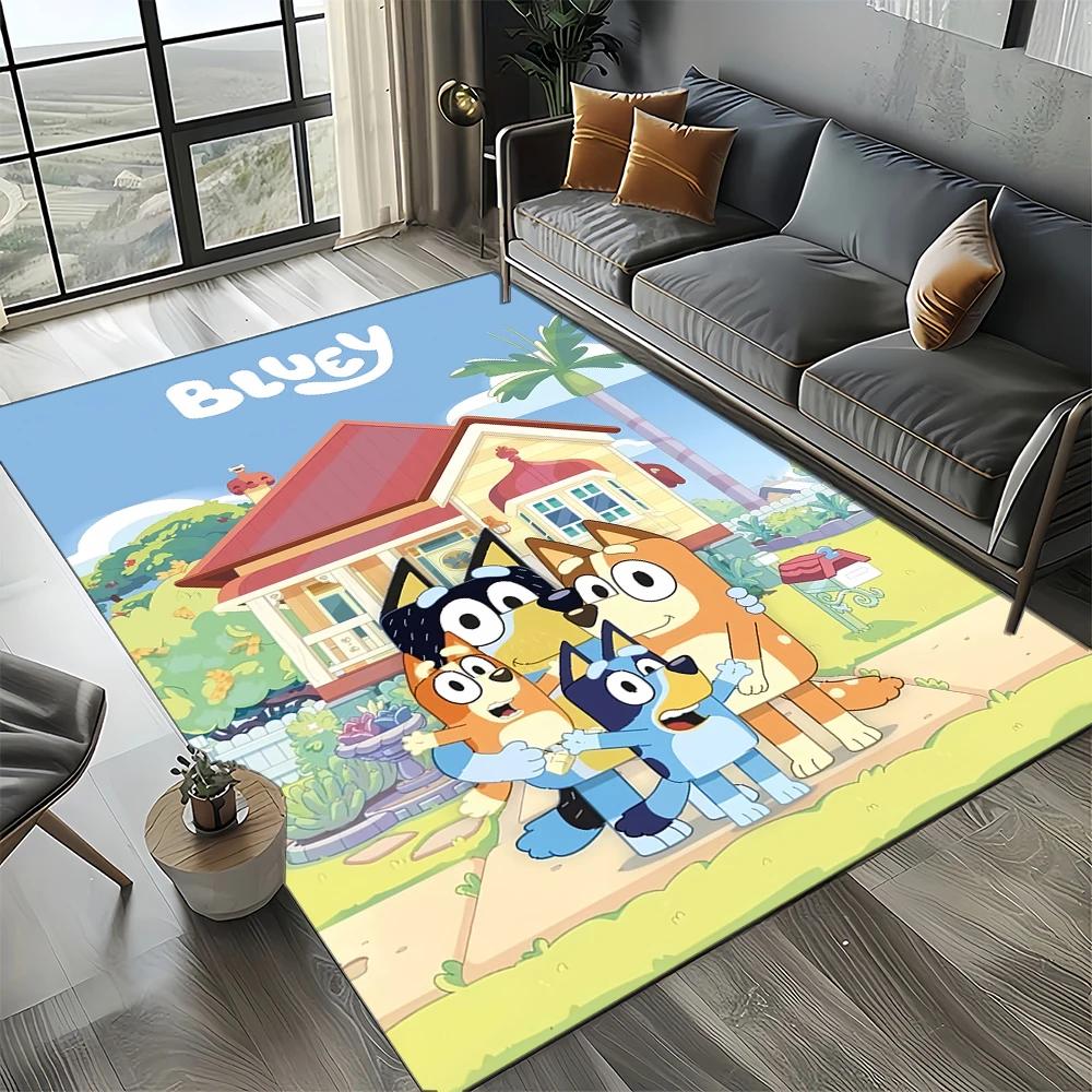 27 Style New B-Blueys Family Cartoon Dog Carpet Rug for Living Room Bedroom Home Sofa Decoration,Kids Play Non-slip Floor Mat
