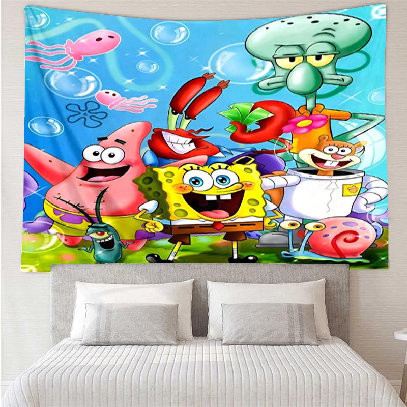 bob And Friends Adventure Tapestry, Unique Design Tapestry, Wall Decor for Bedroom,Livingroom, Playroom,Heartwarming Fan Holiday Gifts