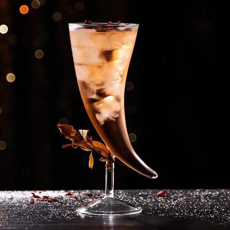 410ml Creative Moon Cocktail Glass, Goblet Cup, Drinking Glasses for Home, Bar, Kitchen, Restaurant, Drinkware Bar Tool