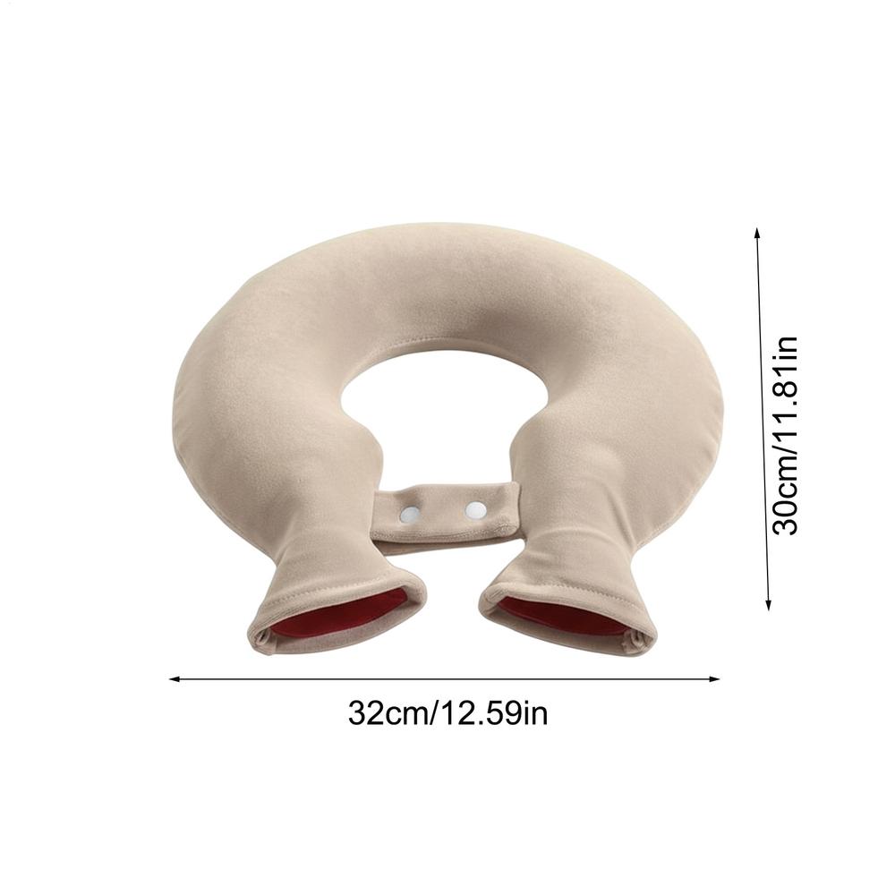 

Hot Water Bottle for Neck Hot Cold Compress Leak-Proof Warmer Reusable Shoulder Warmer Bottle for Home Office Winter School коричневый