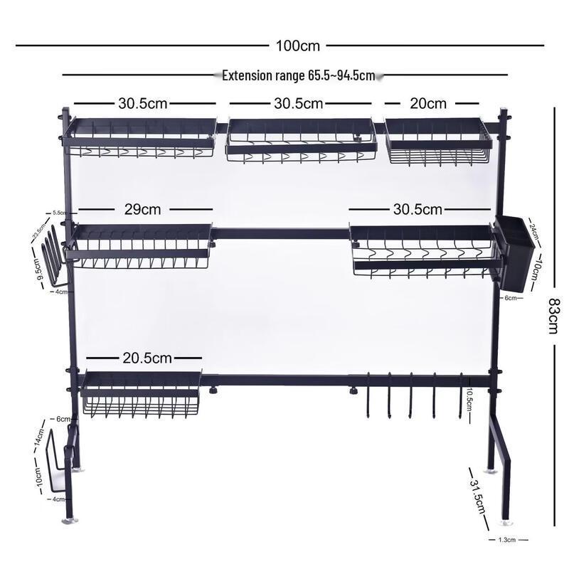 cmaos Retractable Over-Sink Dish Drying Rack