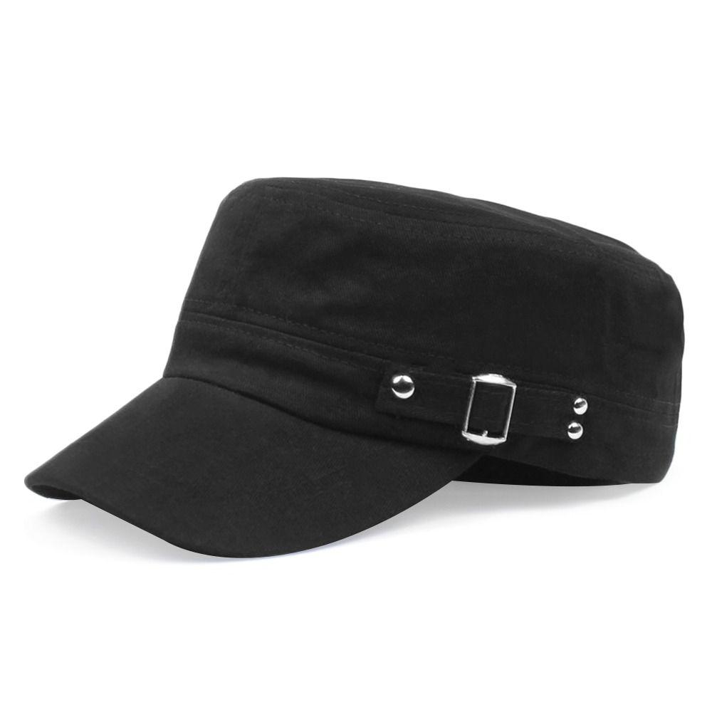 Spring Summer Anti-UV Baseball Cap Breathable Casual Flat Top Cap Adjustable Outdoor Sun Hat Men