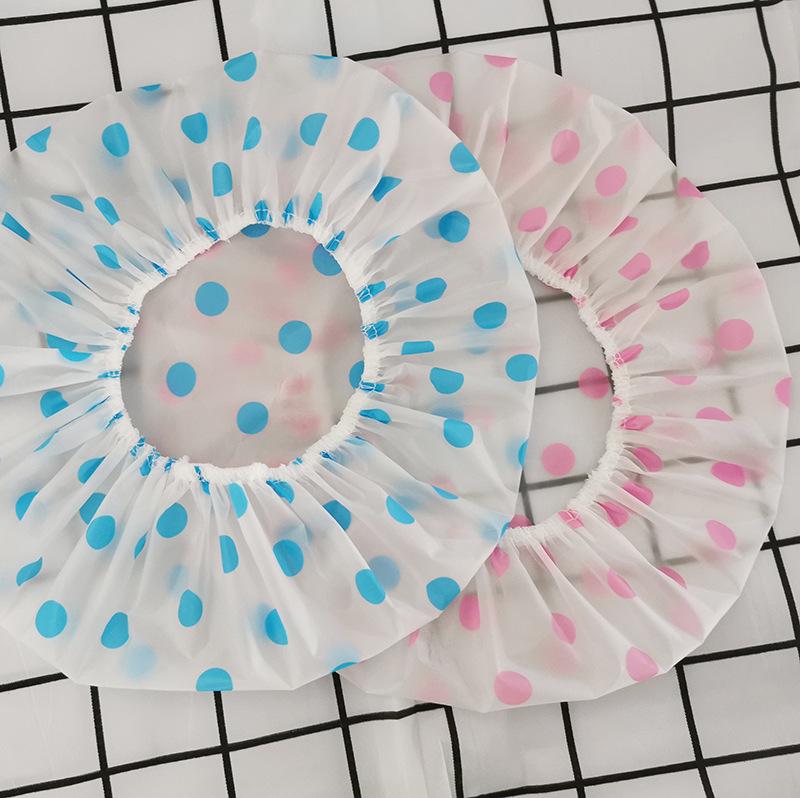 EVA Waterproof Disposable Shower Cap with Cartoon Print - Oil and Smoke Proof