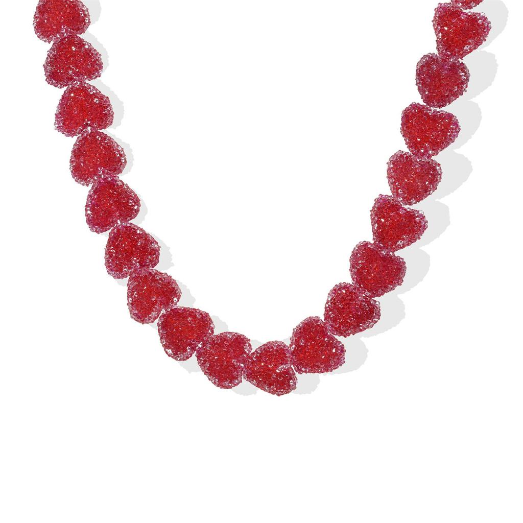 New Colorful Love Candy Resin Necklace, Cute Love Candy, Niche Design, Collarbone Chain Women's Gift Necklace