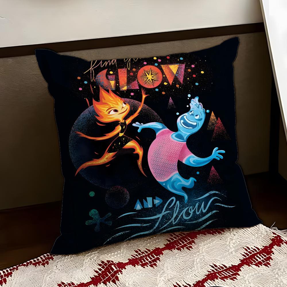 

Anime EElementalS Cushion Cover Reversible Soft Durable Pillow Cover Home Car MultiScene Use for Daily Comfort 30X30cm