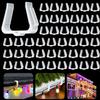 10pcs Weatherproof Christmas Light Hanger Hooks Sturdy Gutter Clips Holiday Light Clip  Garden