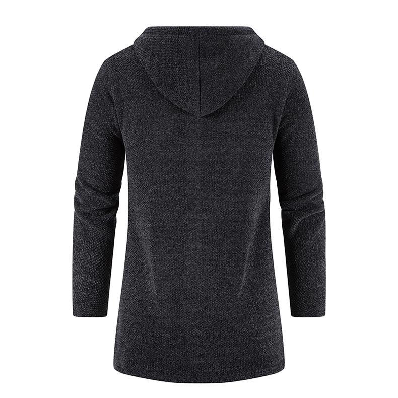 Men's 2024 Autumn/Winter Fleece-Lined Chenille Knit Cardigan & Trench Coat