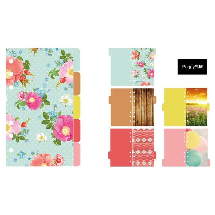 1book Watercolor separator paper index page classification index paper separator page