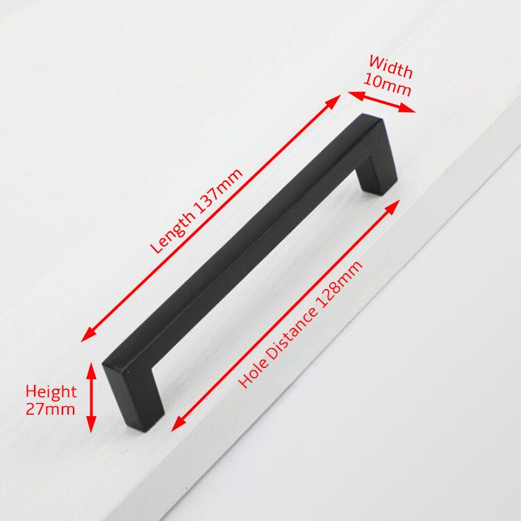 NAIERDI Kitchen Door Handles Cabinet Handles Drawer Knobs Aluminum Alloy Wardrobe Door Handles Brushed Modern Style Hardware