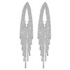 High-end Luxury Full Diamond Super Flash Long Fringed Earrings