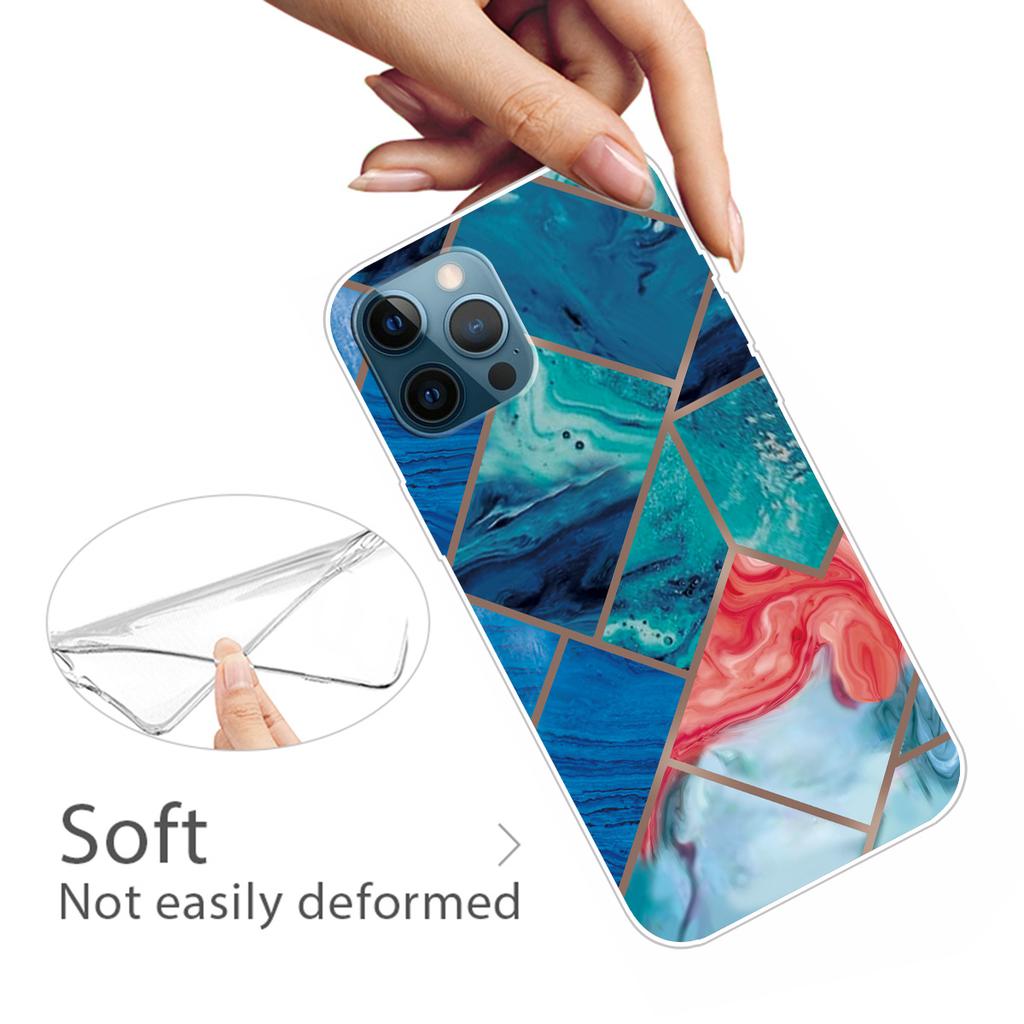 For iPhone 16 Pro Max Case Abstract Marble Pattern Printing TPU Phone Cover