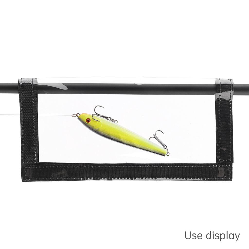 6pcs Clear PVC 200mm 78 Inch Fishing Lure Wraps Kit with 2 Rod Straps Hook Protector