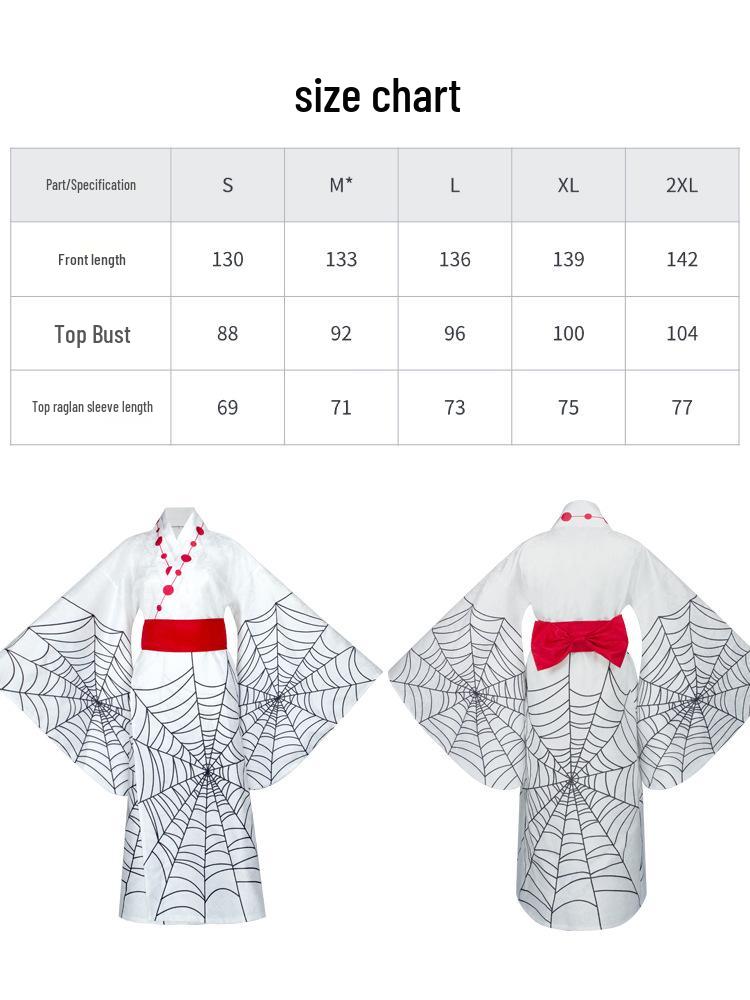 Demon Slayer Spider Demon Mother Cosplay Kimono Full Set
