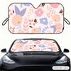 Cute Floral Print Sun Visor Car Windshield Sunshade Front Window  UV Protection Heat Insulation Sun Shade Cover Foldable