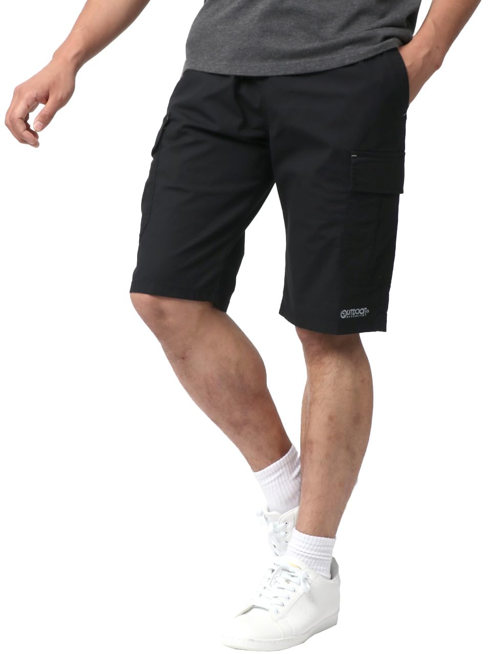 

Мужские шорты карго Outdoor Products, стрейч, вышитый логотип, черные, размер M