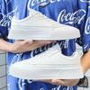 2025 New Men's White Shoes Leather Casual Sports Shoes Comfortable Vulcanized Shoes Men's White Men's Tenis Masculinos