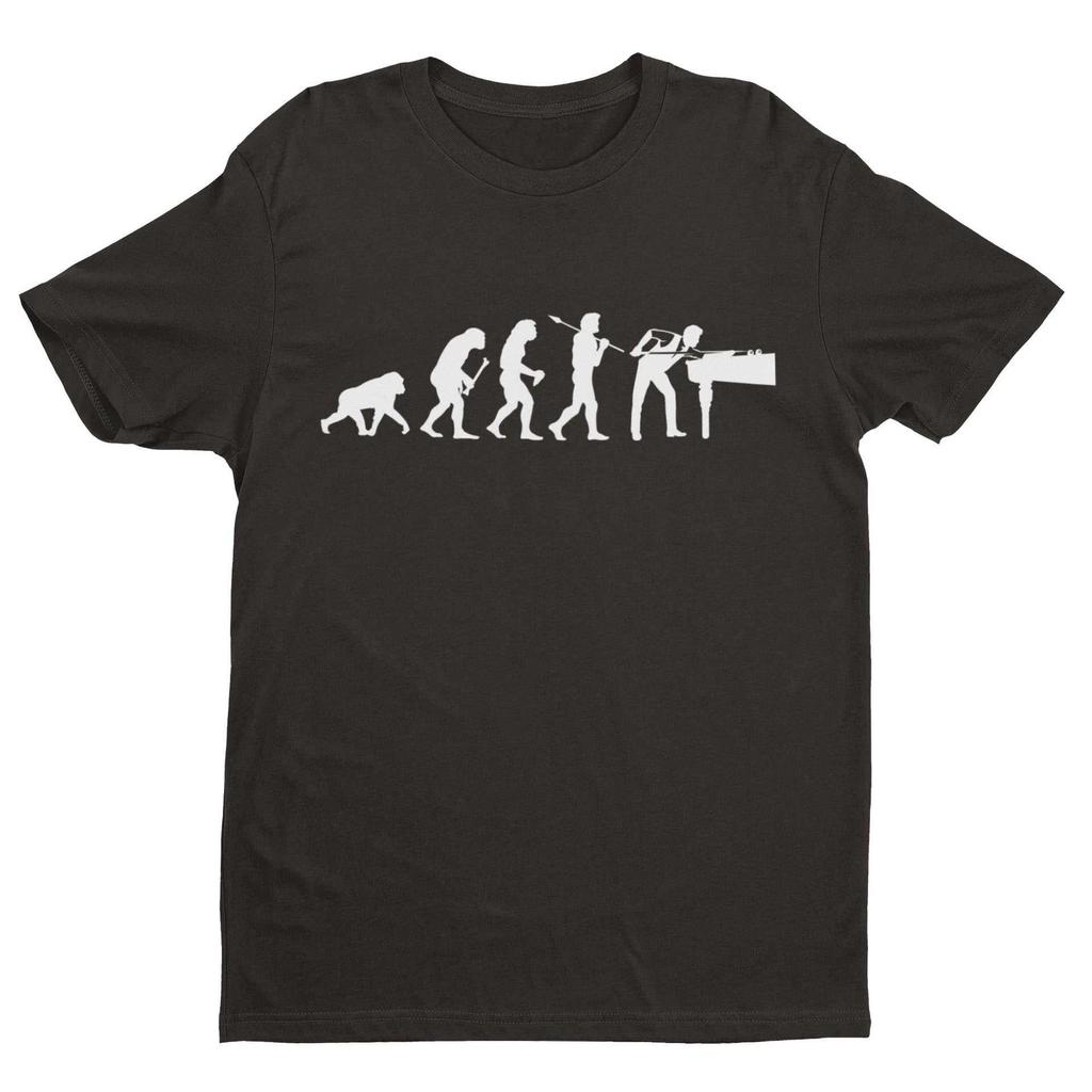 EVOLUTION OF SNOOKER T Shirt Gift Idea Pool Darwin Ape To Man Evo Design Funny