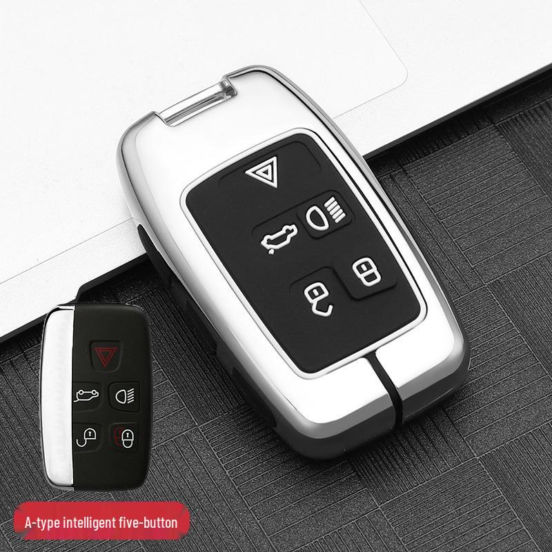 Premium Metal Protective Shell for Jaguar Key - Compatible with XFL/XEL/XJL/FPACE; High-End Men's Key Case with Buckle