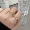 Medieval Light Luxury Diamond-Encrusted Zircon Cat Weave Pattern Hollowed Out Full Diamond Opening Ring Niche Stacked High-End Ring
