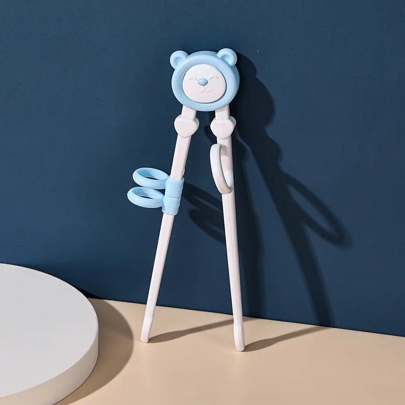 1 Pair Baby Learning Training Chopsticks Cartoon Animal Beginner Chopstick Tableware Kids Eating Training Helper Baby Tools