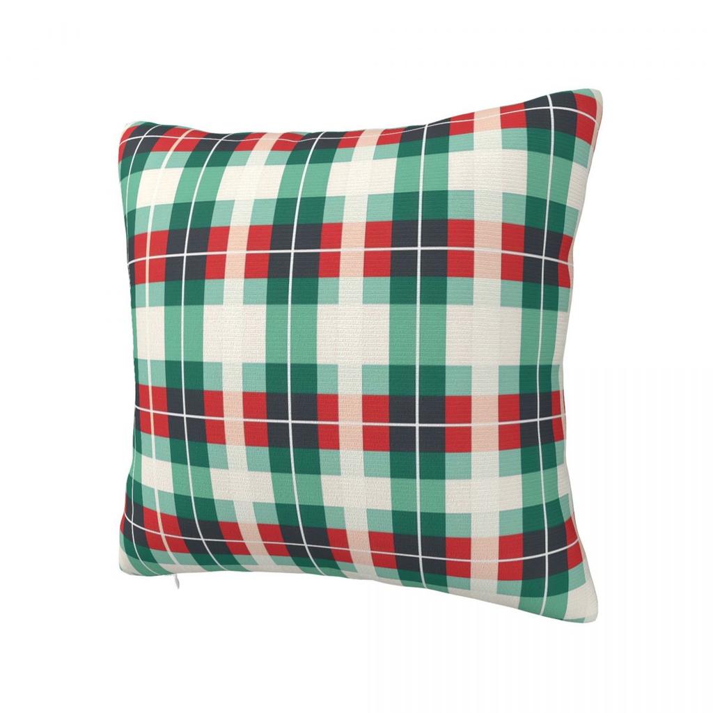 Pillow Case Plaid & Holiday Christmas Polyester Pillow Cover Cute Funny Cushion Cover Custom Pillowcases Chair Sofa Home