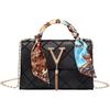 One Shoulder Crossbody Small Square Bag New Versatile Diamond Embossed Silk Scarf Women's Bag