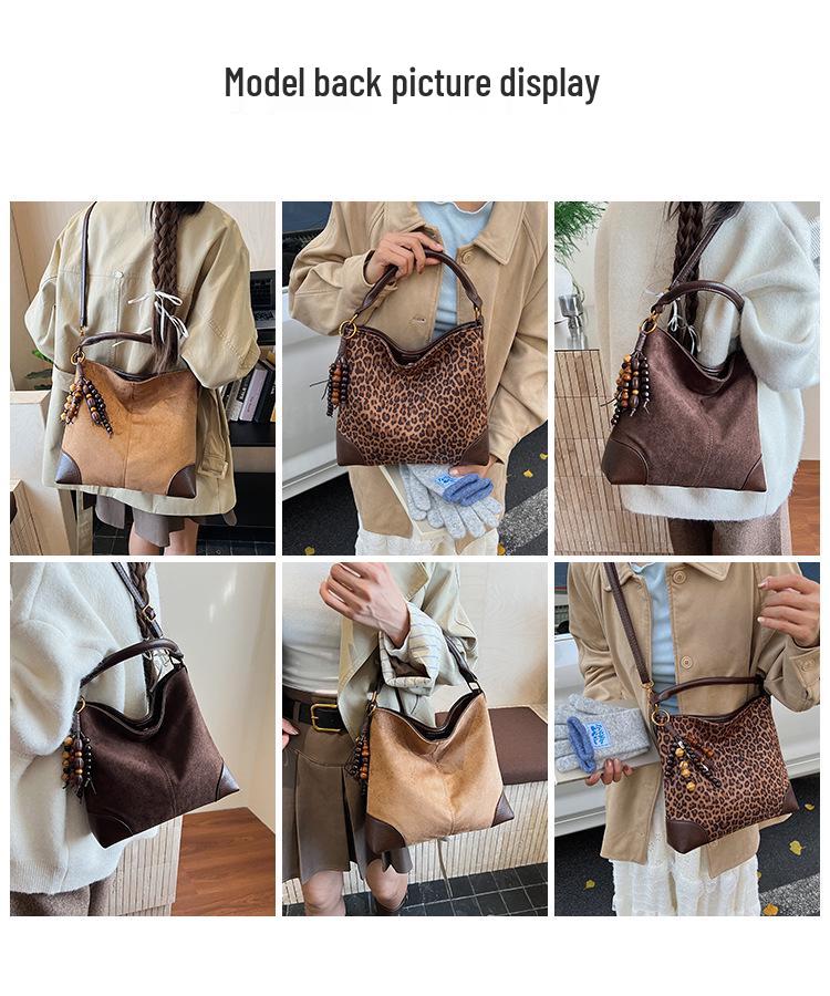 Retro Suede Crossbody Bag - Large Capacity Tote for Autumn/Winter