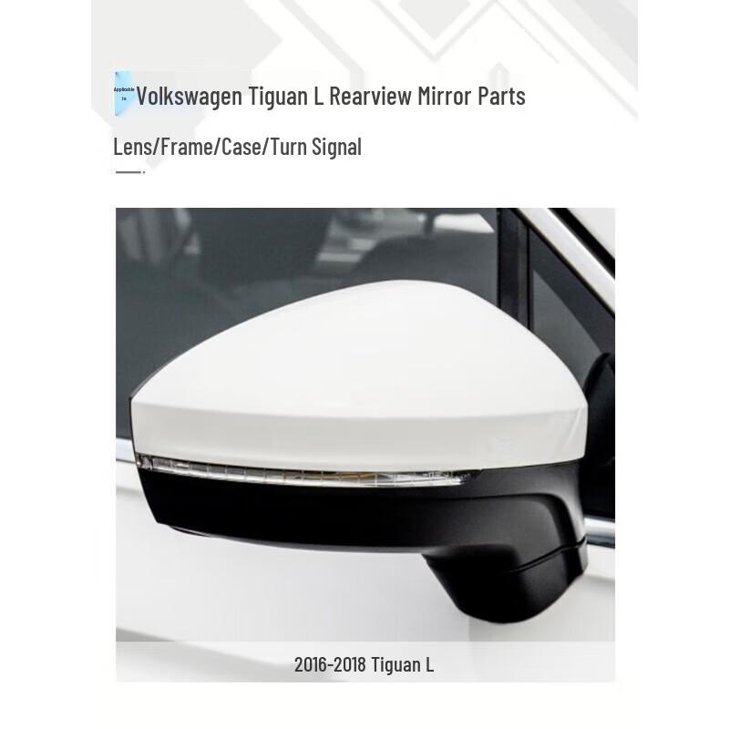 Volkswagen Tiguan L '16-'18 Außenspiegelgehäuse mit Abdeckung für Rückfahrkamera & Blinkerreflektor.