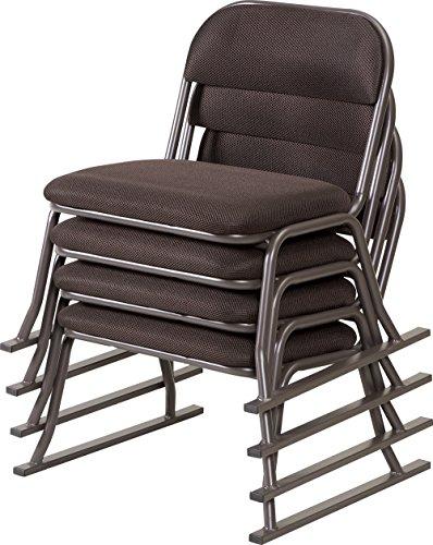 Pearl Metal High Seat Chair, Pipe, Stackable Mesh, Brown, N-8402