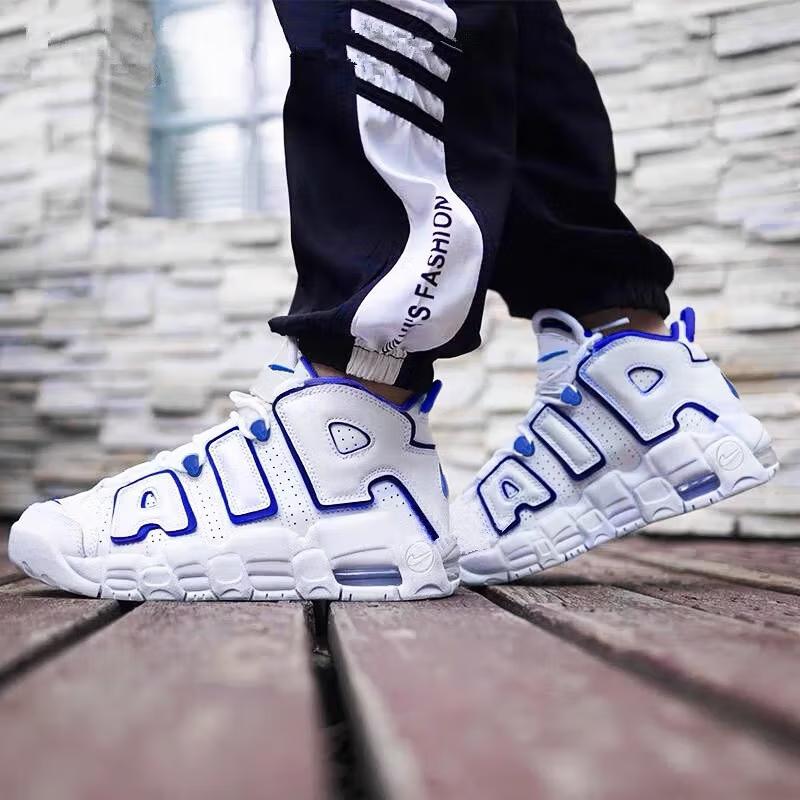 Nové Nike Air More Uptempo Summit White Racer Blue GS FN4857-100
