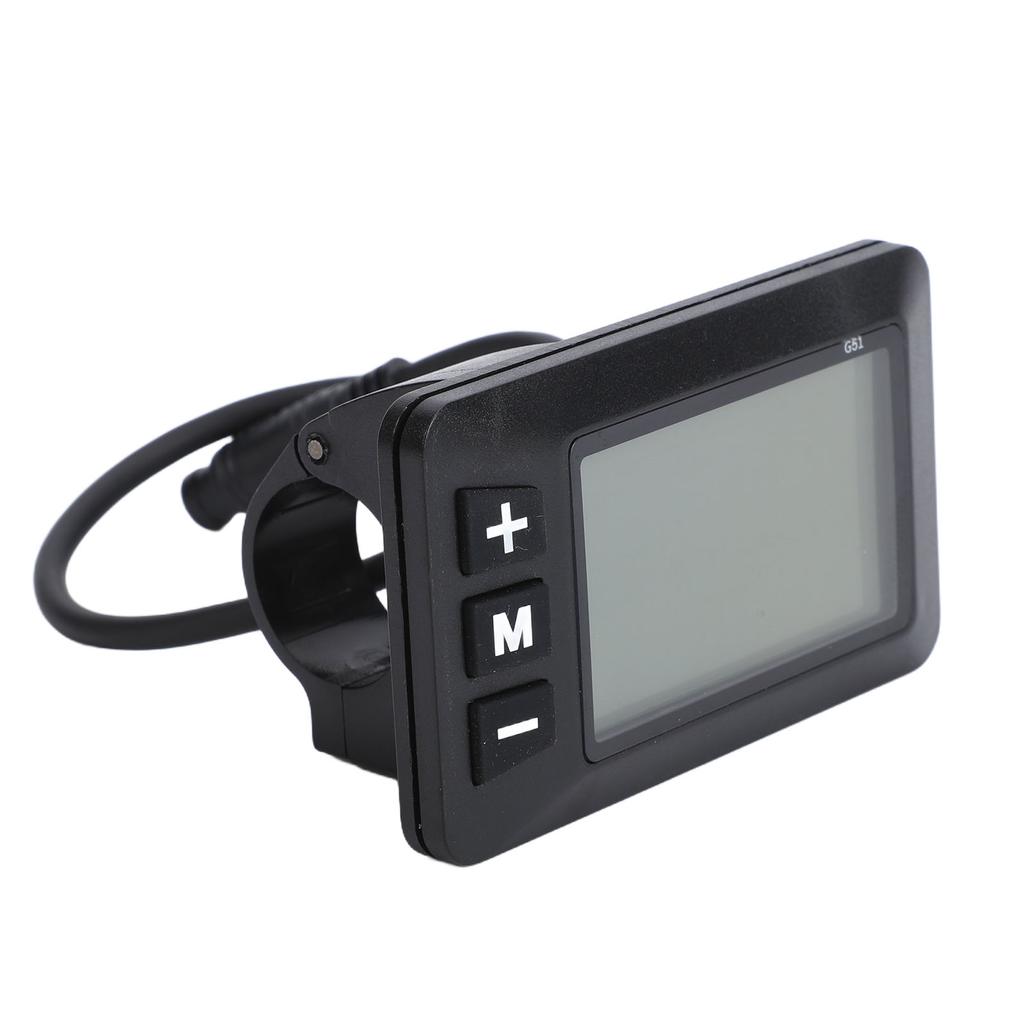 Electric Bike LCD Display Panel with G51 6P Water Proof Connector Speed Battery Level Display for Scooter Cycling