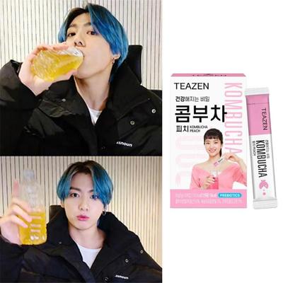 Teazen Kombucha Pesca 5 g X 10 bastoncini per scatola (10 opzioni)