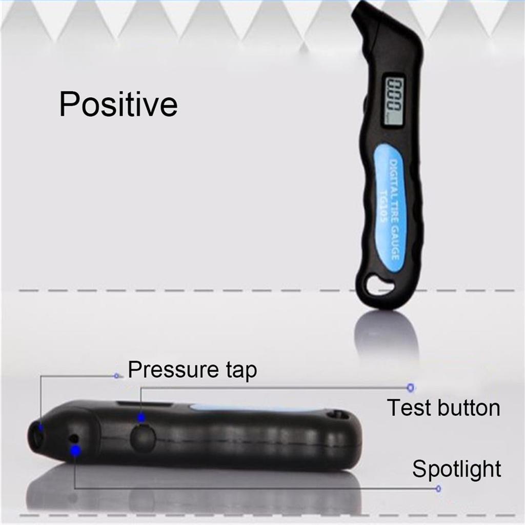 Multifunctionl Tire Pressure Gauge Barometer LCD Display Air Gauge Barometer Tester For Car Truck Motorbike Bike Scooter