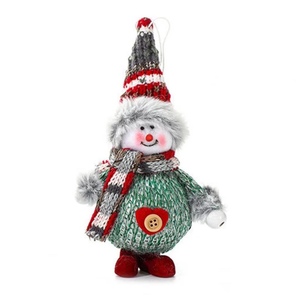 

2pcs Unique Santa Claus Standing Doll Cloth Christmas Tree Pendant Christmas Plush Dolls Kids Snowman