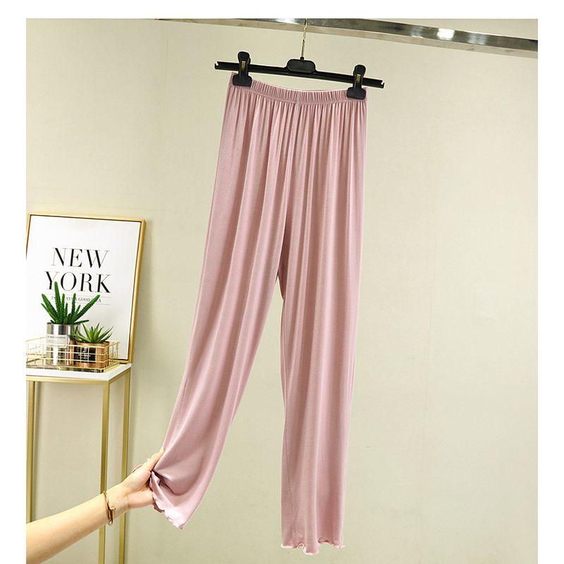 

Modal Women s Summer Loose Thin High Waist Casual Pants Pink M (recommended weight 40.00 kg-50.00 kg