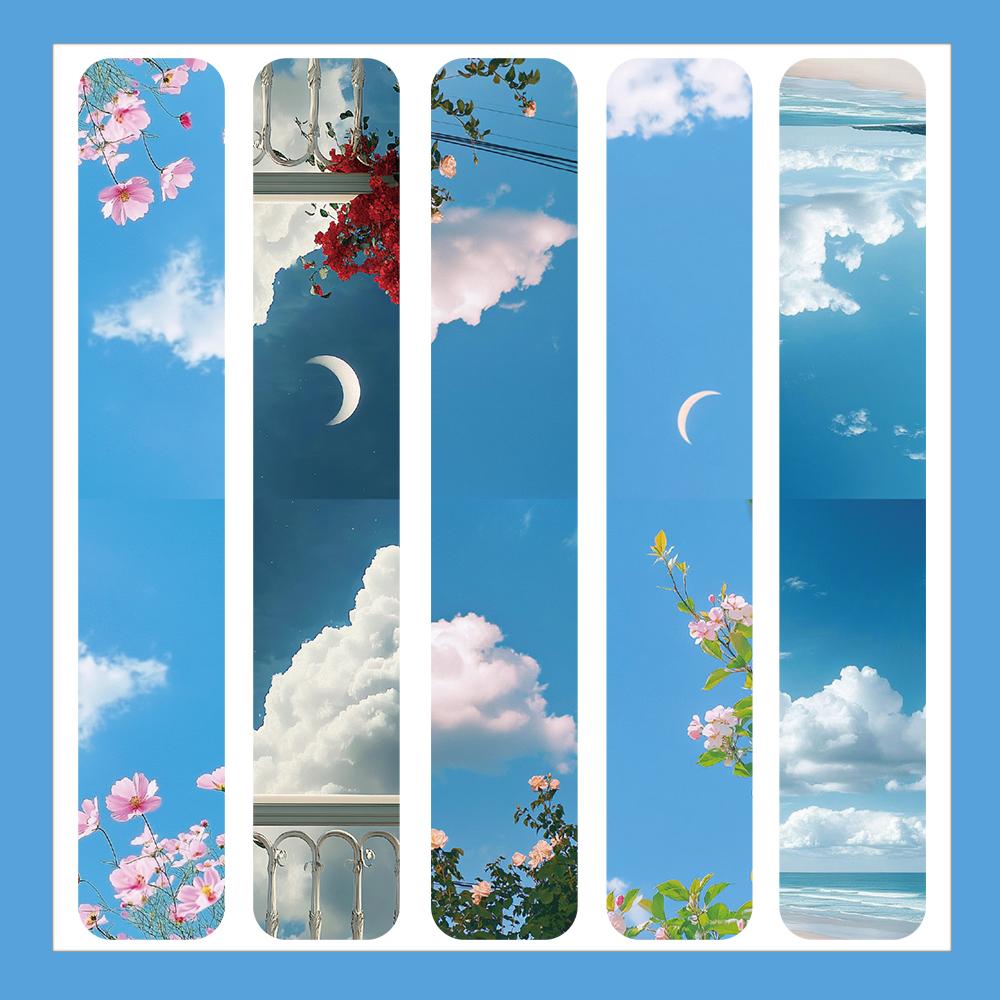 5PCS Heaven Cloud Magnetic Bookmarks Harajuku Fashion Library For Pages Books For Pages Readers Cafe Room Magnetic Bookmarks