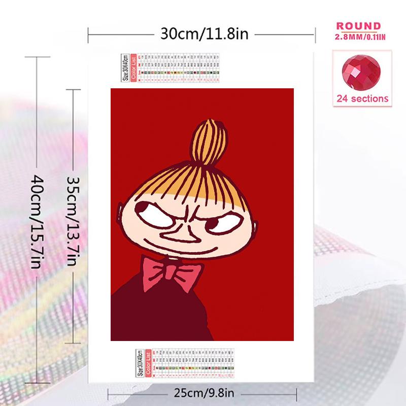 Retro Cartoon Character 100% Round Full Drill 5D DIY Diamond Painting Embroidery Cross Stitch Rhinestone Decor