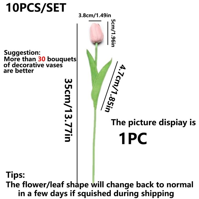 8/20PCS Artificial PE Foam Tulip Flower Household Vase Tabletop Decoration Wedding Outdoor Scene Decoration Seven Color Optional